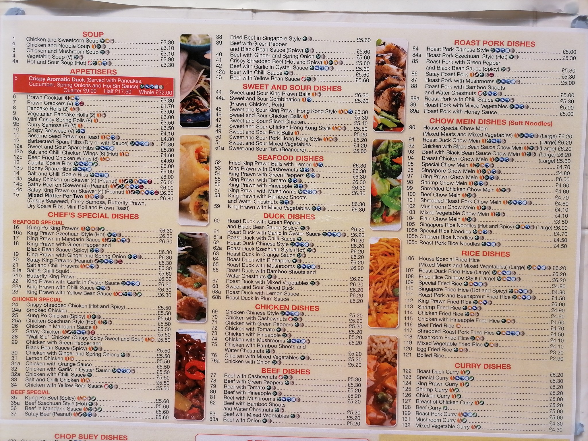 Happy Garden Menu With Price/Calories [Breakfast, Lunch, Dinner]